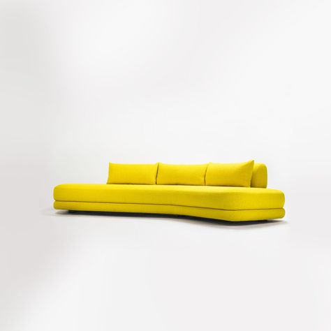 Colony_Studio Paolo Ferrari_ Lido Sofa_1 Colors Of 2023, Banquette Design, Cube Chair, Entry Lighting, Desk Cabinet, Floor Table, Curved Sofa, Ottoman Table, Pouf Ottoman