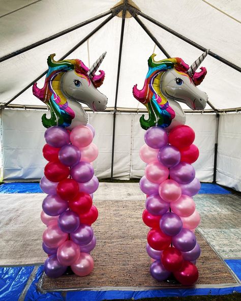 Unicorn🦄 Themed Balloon Columns and Balloon Arch Decoration #partysuperstore #unicornthemeparty #unicornballoons #balloondecor #adelaideballoons #ballooncolumns #balloonarch #adelaideballoondecor #adelaideballoondelivery Confetti Balloon Gender Reveal, Birthday Character, Balloon Arch Decorations, Balloons Galore, 7th Birthday Party Ideas, Unicorn Balloon, Gender Reveal Balloons, Arch Decoration, Personalized Balloons