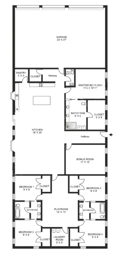 4 Bedroom Basement Floor Plans, 4bedroom Barndominium Plans, 4 Bedroom 2 Bath Barndominium, Barndominiums On A Budget 4 Bedroom, Rectangle Floor Plans 4 Bedroom, 5 Bedroom Simple House Plans, Metal House Plans 4 Bedroom, Simple 4 Bedroom Barndominium, 4 Bedroom Metal Building House Plans