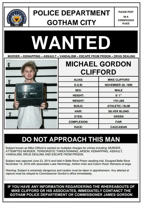 Gotham Police Department, Fbi Wanted Poster, Fbi Wanted Poster Template, Police Evidence, Gotham City Police Department, Wanted Template, Web Panel, Supernatural Books, Get Instagram Followers