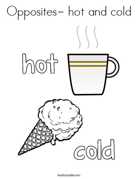 Opposites- hot and cold Coloring Page - Twisty Noodle Opposite Worksheets Preschool, Hot And Cold Worksheet Preschool, Opposite Lesson Plans Preschool, Opposites Worksheet For Grade 2, Worksheet For Opposite Words, Opposites Preschool, Opposites Worksheet, Letter Worksheets For Preschool, Opposite Words