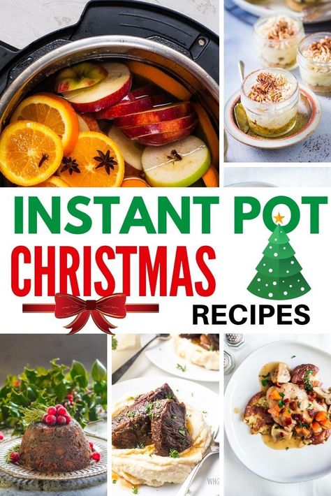 Instant Pot Christmas Recipes - Easy to make Quick Pressure cooker Recipes to make Classic Christmas Main course,Sides,Drinks And Desserts! All the recipes you will need to make a Kick Ass Christmas Dinner in your instapot are here - from Delicious Ham to Turkey with cranberry sauce and mashed potatoes! Plus Dessert recipes like the pudding and Tiramisu cheesecake!  #christmas #instantpot #instapot #dinner #ham#pudding #turkey #menu Low Carb Instant Pot Recipes, Christmas Food Recipes, Holiday Meal Planning, Christmas Buffet, Xmas Recipes, Christmas Recipes Easy, Best Instant Pot Recipe, Instant Pot Meals, Enjoy Your Meal