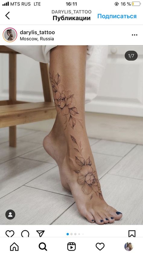 Ankle And Leg Tattoos For Women, Fine Line Flower Tattoo Ankle, Cute Hidden Tattoos For Women, Ankle Leg Tattoo For Women, Tattoo On Feet For Women, Flower Anklet Tattoos, Mandala Neck Tattoo For Women, Foot Ankle Tattoos For Women, Tattoo Feet Women