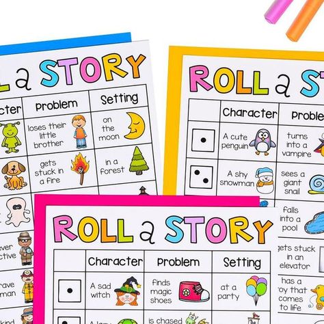 Storytelling Activities For Kids, Roll A Story, Story Telling Activities, Teaching Esl, What To Write About, Mystery Stories, Primary Teaching, Story Elements, Interesting Stories