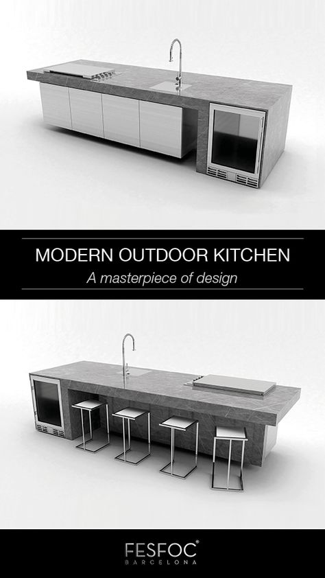 luxury outdoor kitchen design , modern outdoor kitchen island Outdoor Kitchen Modern Design, Contemporary Outdoor Kitchen, Kitchens 2024, Backyard Kitchen Ideas, Barbeque Design, Kitchens Modern, Luxury Outdoor Kitchen, Modular Outdoor Kitchens, Modern Outdoor Kitchen