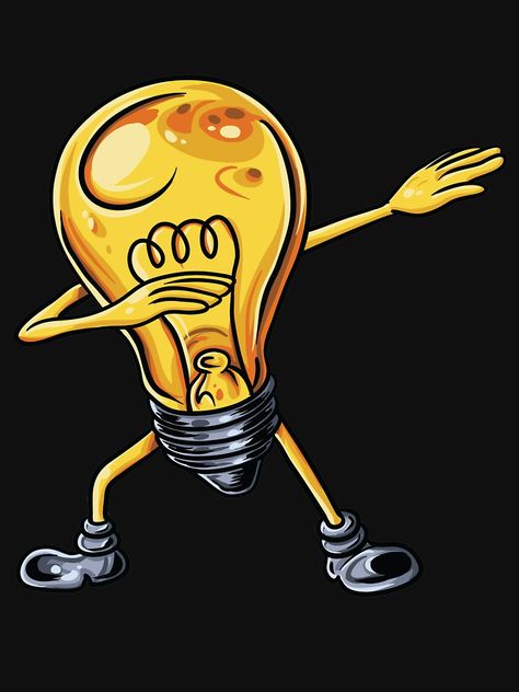 "Funny Dabbing Lightbulb Electrician Watt Kids Gift" T-shirt for bulb and electricity lovers like engineer and engineering stidents in school and work. Cool for electrical watt and power fans. funny, light bulb, lightbulb, light, bulb, electrician, electricity, watt, electric, kids, birthday gift idea, birthday gift, engineer, engineering, electrical, power Funny Electrician Humor, Electrical Engineering Wallpaper, Electrician Aesthetic, Electrical Engineering Logo, Electrical Engineering Aesthetic, Electricity Aesthetic, Electricity Poster, Electricity Art, Electricity Logo