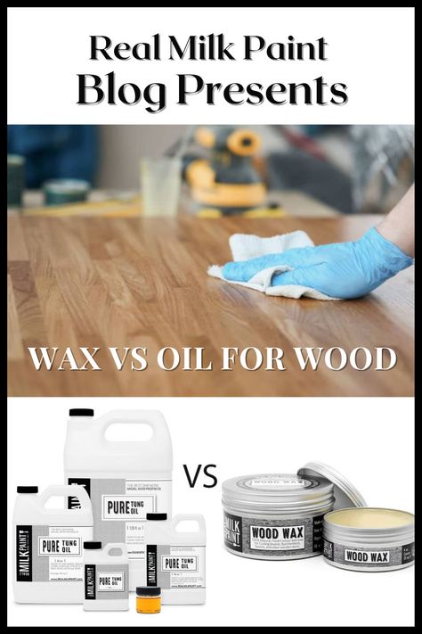 We talk about how different woods have different properties and needs, and as such, different products exist to help them look their best. We break down the advantages and disadvantages of wood wax and oil on wood. Sealing Wood, Raw Furniture, Different Woods, Real Milk Paint, Types Of Wax, Wood Wax, Advantages And Disadvantages, Tung Oil, Wood Project