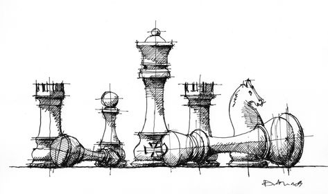 Checkmate | Flickr - Photo Sharing! Mumbai Photos, Chess Piece Tattoo, Chess Tattoo, Object Drawing, Chess Pieces, Judo, Pencil Art, Art Drawings Sketches, Design Sketch