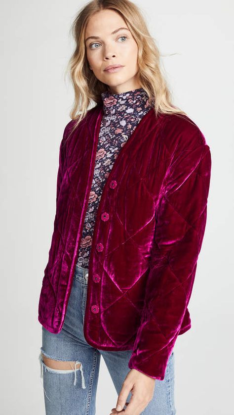 Rebecca Taylor Quilted Velvet Jacket Quilted Velvet Jacket, Quilted Velvet, Have A Lovely Weekend, Designer Jackets, Women's Jackets, Velvet Jacket, Heads Up, Rebecca Taylor, Jacket Design