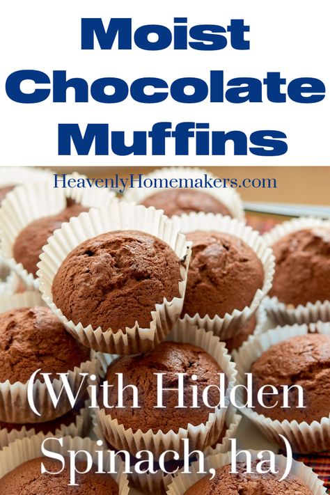 The not so secret ingredient in our moist chocolate muffins is, of course, spinach. I'm adding it to everything and it's amazing! Spinach Chocolate Muffins, Moist Chocolate Muffins, Salsa Burger, Homemade Vanilla Extract, Whole Grain Flour, Family Friendly Recipes, Butter Rice, Ice Cream Bowl, Dessert Ingredients