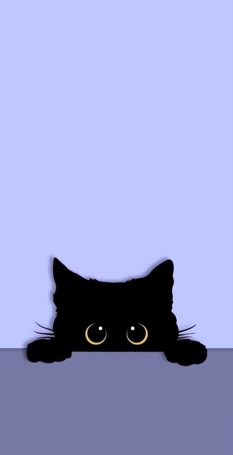 Black Cat Cartoon Wallpaper, Grey Cat Wallpaper, Cat Phone Wallpaper, Kitten Wallpaper, Iphone Dynamic Wallpaper, Best Anime Drawings, Image Chat, Cat Phone, Cute Pastel Wallpaper