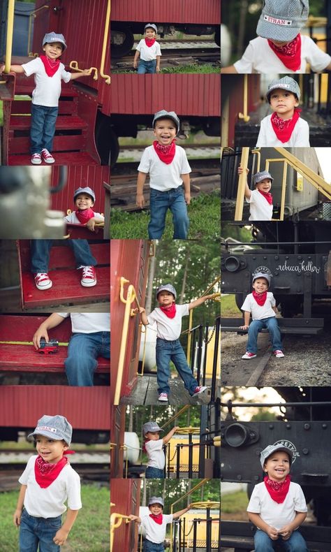 Three Train Birthday, Train Birthday Party Outfit, Chugga Chugga Two Two Photoshoot, Thomas 2nd Birthday Party, Choo Choo Im 2 Birthday Party, Train 3rd Birthday Party Boys, Third Birthday Train Theme, Two Two Train 2nd Birthday Party, Choo Choo Im Two Birthdays