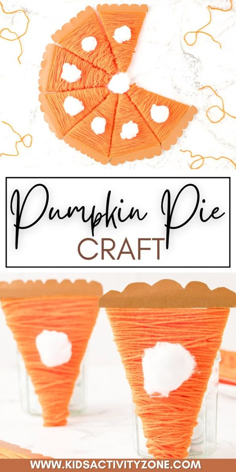 Quick and easy Pumpkin Pie Craft is a great fall activity for preschoolers, kindergarteners and young elementary children. With minimal craft supplies its a great kids craft to do without much prep! Pumpkin Pie Craft, Pie Craft, Flower Making Tutorial, Candy Corn Crafts, Fun Thanksgiving Crafts, They Grow Up So Fast, Easy Thanksgiving Crafts, Activity For Preschoolers, November Activities