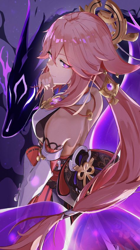 Yae Miko, Anime Character, Genshin Impact, Aesthetic Anime, Art Wallpaper, Game Art, Anime Drawings, Anime Wallpaper, Cute Art