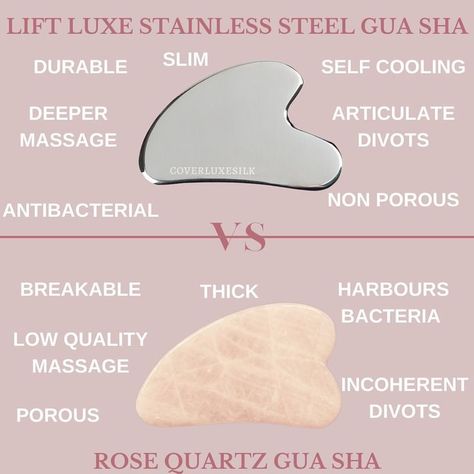 Steel Gua Sha, Rose Quartz Gua Sha, Vegan Probiotics, Gua Sha Massage, Gua Sha Facial, Serious Skin Care, Beauty Regime, Eyelash Growth Serum, Home Beauty Tips