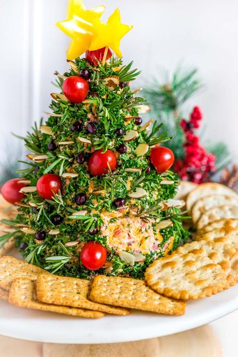 Christmas Tree Cheeseball, Holiday Cheeseball, Tree Cheese Ball, Christmas Tree Cheese Ball, Christmas Tree Cheese, Xmas Appetizers, Appetizers Christmas, Gluten Free Puff Pastry, Cheese Ball Recipes