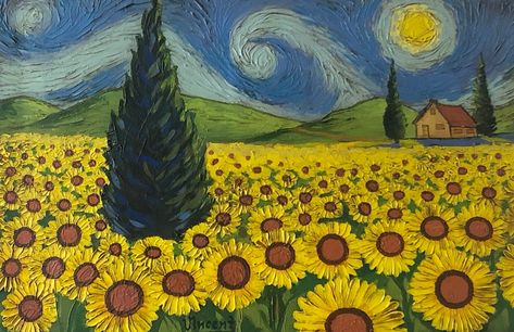 Buy Sunflower Field by Vincent Van Gogh 1888 Signed Original online on Etsy India. Shop for handmade, vintage and unique Oil Paintings items from 1stEditionBookstore online on Etsy Original Van Gogh Paintings, Sunflower By Van Gogh, Can Gogh Sunflower, Vincent Van Gogh Paintings Original, Sunflower Painting Van Gogh, Girasoles Van Gogh, Sunflower Van Gogh, Paris Stamp, Sunflowers Field