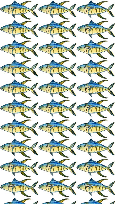 Yellowfin Tuna, Watercolor Wallpaper, Georgia, Fish