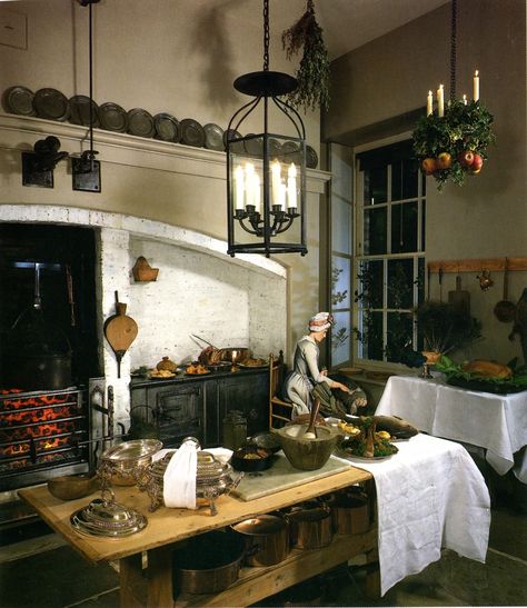 18th century kitchen - Yahoo Image Search Results Victorian House Kitchen, English Palace, Regency Interiors, Victorian Kitchens, Regency Interior, Georgian Kitchen, Castle Kitchens, Country Colonial, Educational Design