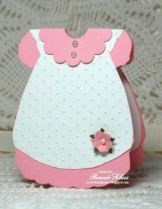 Stamping with Klass: Baby Dress for Olivia Handmade Baby Shower Invitations, Stampin Up Baby Cards, Moldes Para Baby Shower, Baby Cards Handmade, Idee Cricut, Dress Card, Welcome Card, Shower Cards