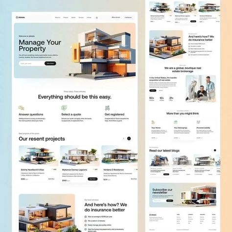Home Estate Website Design🤩 Addtional, If you are looking for a professional website service, I’m here to bring your vision to life. We offer in our service : 1. Custom Web Design 2. Responsive Design 3. E-commerce Solutions 4. Content Management 5. SEO 6. UX Design 7. Maintenance & Support 8. Analytics & Reporting Elevate your online presence with our comprehensive Web Design Services. Concepts : @orixcreative #Website #oripio #ui #landingpage #homepagedesign #Figma #uxui #Dig... 2023 Real Estate, Real Estate Landing Pages, Model Website, Real Estate Website Design, Website Landing Page, Real Estate Management, Gui Design, Real Estates Design, Homepage Design
