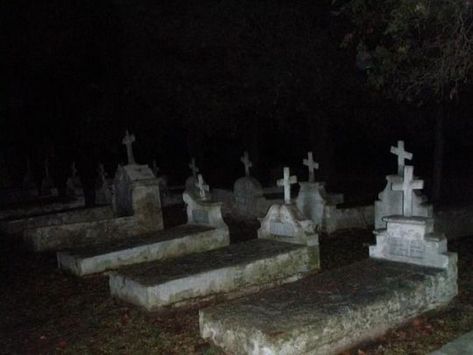 Cemetery, In The Dark, At Night