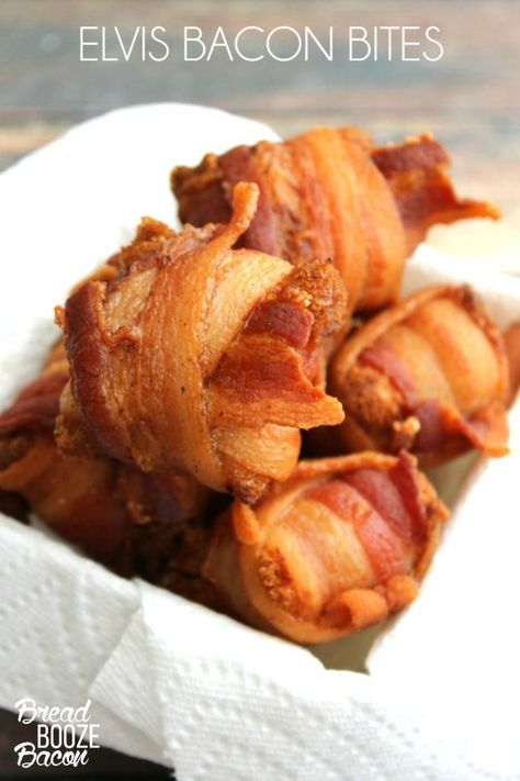 Bacon Bites, Bread Booze Bacon, Bacon Appetizers, Banana Bites, Football Food, Jalapeno Poppers, Bacon Recipes, Bacon Wrapped, Fried Food