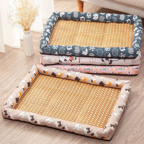 Cute Cat Nation Dog Cooling Mat, Pet Cooling Mat, Dog Bed Furniture, Cat Bed Furniture, Bed Mats, Bed Cushions, Pink Rabbit, Cat Mat, Cat Sleeping