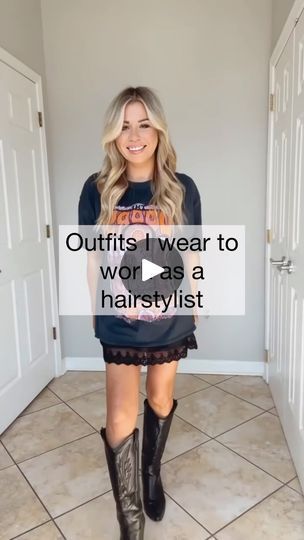 75K views · 4.9K reactions | Salon outfits ⚡️

My style changes every day depending on my mood. 

Have comment drop them below ⬇️

#hairstylistlife #hairstylistoutfit #hairstylist #hairfits #hairfashion #salonlife #amazonfashion #ootd #ltkfashion @behindthechair_com @caitlyn_cummings @chrissylan @_shayalexis #btcteam @haleygable 

@cosmoprofbeauty @saloncentric @hairbrained_official @beautylaunchpad @modernsalon @american_salon | Lisa Mathews | Blondie · Heart Of Glass (12" Version) Trendy Hair Stylist Outfit, Hair Salon Outfits Casual, Hairstylist Outfits For Work, Hair Appointment Outfit, Hairstylist Outfits, Salon Outfits, Hair Stylist Outfit, Blondie Heart Of Glass, Stylist Outfit