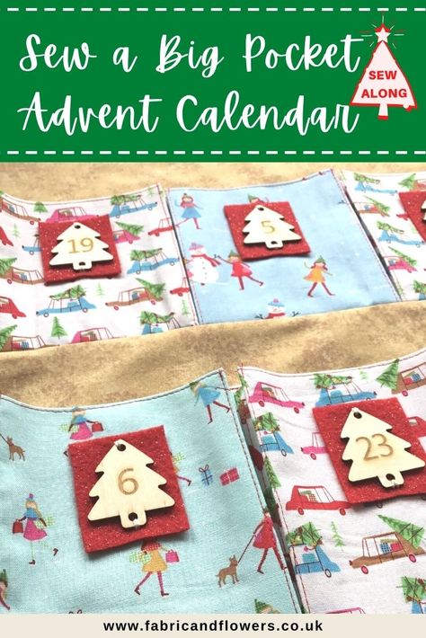 Sew Christmas Advent Calendar, Advent Calendar Ideas Diy Sewing, Sewing An Advent Calendar, Sewing Advent Calendar Diy, Advent Calendar To Make, How To Sew An Advent Calendar, Fabric Advent Calendar Ideas, Diy Sew Advent Calendar, Sew An Advent Calendar