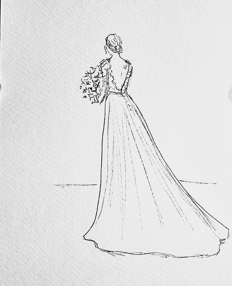 ✨A quick sketch of the beautiful bride ✨ (5”x7” pen sketch on watercolor paper) #bethbeeart #weddingart #weddingdress #bridetobe #beautifulbride #weddingartist #herecomesthebride #onceuponatime #oncewed #alwaysairyandforeverdreamy #greenweddingshoes #smpweddings Bride Sketch, Wedding Artist, Artistic Wedding, Pen Sketch, Bee Art, Wedding Art, Green Wedding Shoes, Quick Sketch, Here Comes The Bride