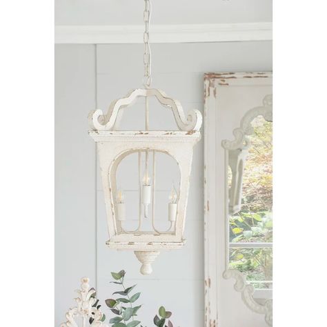 Ophelia & Co. Astra 4 - Light Lantern Geometric Chandelier | Wayfair French Country Light Fixtures, French Country Lighting, Home Sense, French Country Chandelier, Farmhouse Shop, Cottage Lighting, Arc Floor Lamp, Lantern Chandelier, Unique Light Fixtures