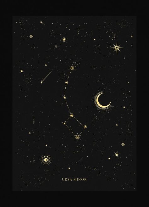 Ursa Minor Constellation Orions Belt Constellation, Zodiac Constellation Tattoo, Ursa Major Ursa Minor, Bear Constellation, Ursa Major Constellation, Ursa Minor, Constellation Art, Constellation Tattoo, Ursa Major