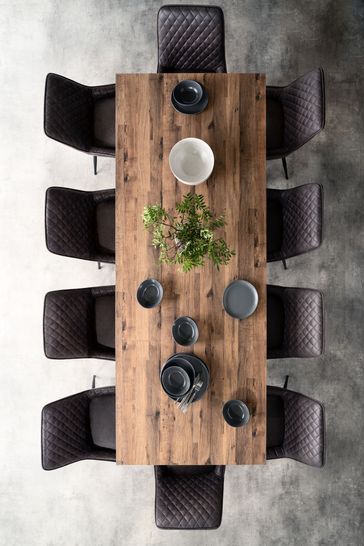 Dark Bronx Oak Effect 6 to 10 Seater Extending Dining Table Moving House Checklist, 10 Seater Dining Table, 8 Seater Dining Table, Table Top View, 6 Seater Dining Table, Extending Dining Table, Extending Table, Dining Table Top, Dining Room Inspiration