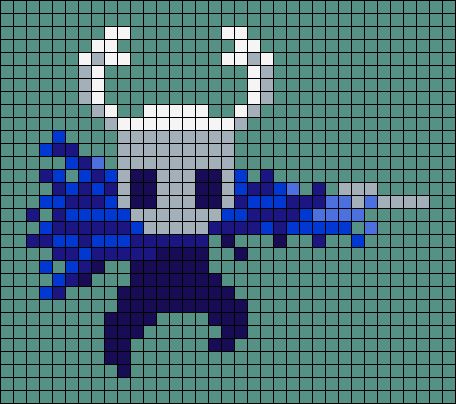 Alpha pattern #85291 | BraceletBook Hollow Knight Perler Beads, Bug Character, Perler Bead Pokemon Patterns, Piskel Art, Hollow Art, Pixel Art Templates, Quick Crochet Patterns, Pixel Crochet, Pixel Art Grid