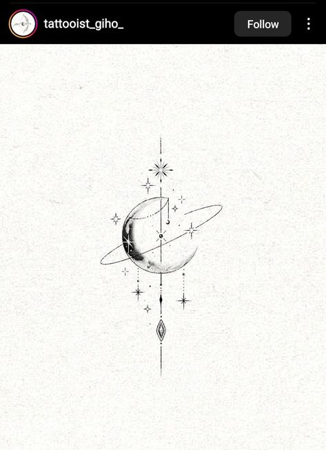 Pretty Tattoo Ideas, Serendipity Tattoo, Astronomy Tattoo, Purple Tattoos, Pretty Tattoo, Boho Tattoos, Planet Tattoos, Flame Tattoos, Fantasy Tattoos