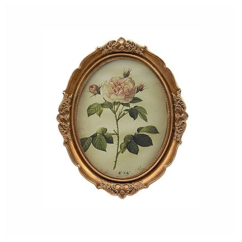 PRICES MAY VARY. HIGHEST QUALITY MATERIAL: This 4×6 bronze gold oval picture frame is made of high quality environmental protection resin, includes black velvet back. Individually hand crafted, every detail of the Victorian photo frame is a concrete manifestation of the artisan spirit. It is easy to clean and it will be keep your picture on good view position for long time. ELEGANT VINTAGE DESIGN: The gorgeous old-world 4x6 picture frame matching with antique looking exquisite flower carvings. R Oval Antique Frame, Antique Items Decor, Vintage Frames On Wall, Fancy Picture Frames, Vintage Frame Wall, Old Photo Frame, Antique Bathroom Decor, Victorian Frames, Vintage Oval Frame