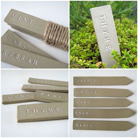 All sizes | Garden Tags | Flickr - Photo Sharing! Herb Labels, Herb Markers, Plant Signs, Garden Tags, Wild Flower Meadow, Garden Labels, Ceramic Garden, Meadow Garden, Flower Meadow