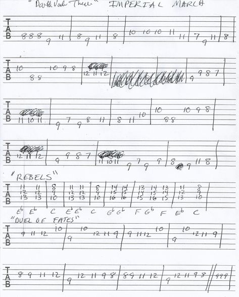 Star Wars - Imperial March - Rebels - Duel of Fates - Guitar Tabs Imperial March, Banjo Tabs, Guitar Tabs And Chords, Guitar Tabs For Beginners, Reading Sheet Music, Guitar Tabs Songs, Guitar Room, Play Guitar, Guitar Music