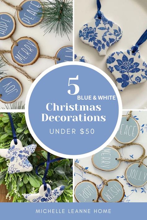 assorted christmas ornaments including chinosierie angels and delft ceramic ornaments and wooden tree ornaments in blue and white suitable for a coastal hamptons home Diy Blue And White Christmas Ornaments, White Christmas Decorations, Blue And White Home, Blue And White Christmas, Blue Christmas Ornaments, White Christmas Ornaments, Xmas Theme, Toile Pattern, 25 Days Of Christmas