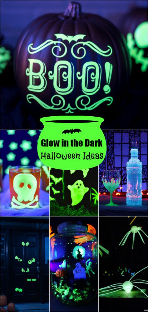 Host a spooktacular Halloween party with these creative glow in the dark ideas #glowinthedark #halloween #crafts #partyideas Blacklight Halloween, Teen Halloween Party, Glow Stick Party, Glow Halloween, Glow In Dark Party, Glow In The Dark Halloween, Diy Glow, Blacklight Party, Glow Birthday