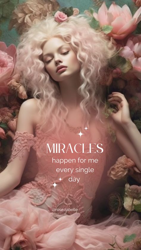 Miracles happen to me every single day affirmation #affirmations #affirmationsforwomen #manifestation #miracle #gratitude #positivequote #quotestoliveby #soul #spirit #spiritual #spirituality #spiritualawakening #spiritualgrowth Miracles Aesthetic, Miracle Wallpaper, Miracle Aesthetic, Manifesting Miracles, 2024 Affirmations, I Am Quotes, Helen Hayes, Goddess Quotes, Manifestation Miracle