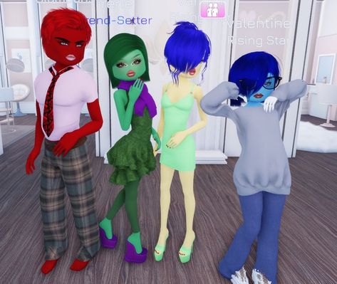 Anger Outfits, Emotions Dti Ideas, Joy Dti Outfit, Dti Roblox Emotions, Anger Inside Out Dress To Impress, Disgust Inside Out Dress To Impress, Disgust From Inside Out, Emotions Dti Outfit Joy, Dti Theme Emotions