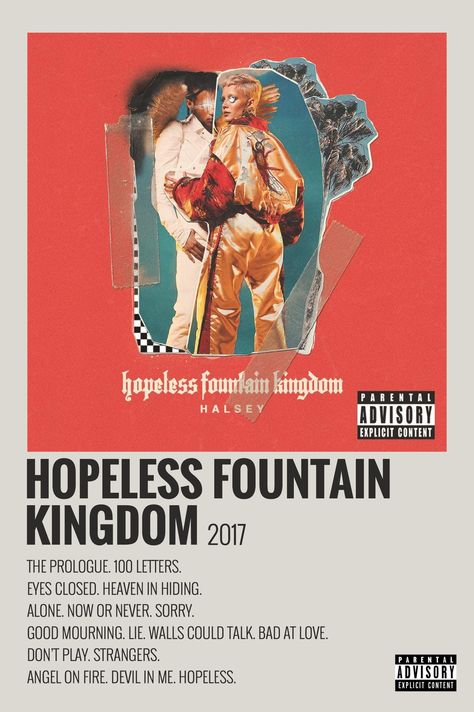 Hopeless Fountain Kingdom Aesthetic, Polaroid Album Cover, Halsey Hopeless Fountain Kingdom, Halsey Poster, Halsey Album, Polaroid Album, Hopeless Fountain Kingdom, Album Wall, Minimalist Music