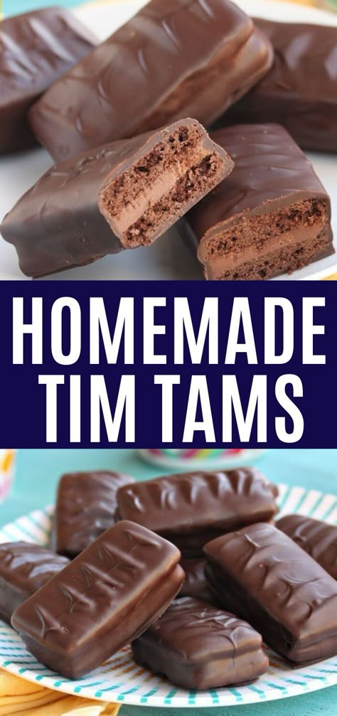 Sandwich Cookies Christmas, Australian Desserts, Tim Tams, Cookies Photography, Dessert Holiday, Tim Tam, Dipped In Chocolate, Candy Recipes Homemade, Australian Food