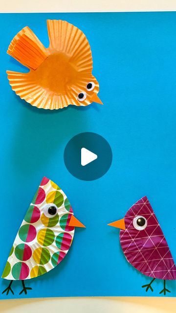 Mel  |  Early Childhood Educator on Instagram: "Cupcake liner birds 🐦🐦  Follow @artsandcrafts4kids for more ideas! 🌟 . . . #sensoryactivities #artsandcrafts #diyartsandcrafts #activitiesforkids #kidsactivities #earlychildhoodeducation #playlearningideas #bird" Bird Art Craft Preschool, Bird Art Toddlers, Bluebird Craft Preschool, Birds Crafts Preschool, Flightless Birds Preschool, Bird Toddler Activities, Bird Crafts Preschool, Spring Arts And Crafts, Weekend Crafts