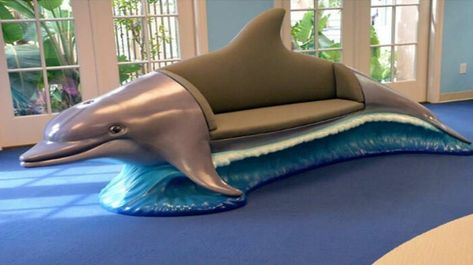 Dolphin Decor, Sofa Design Wood, Dolphin Lover, Monster Girls, Furniture Details Design, Art Appliqué, Whale Art, Carved Furniture, Jeju Island