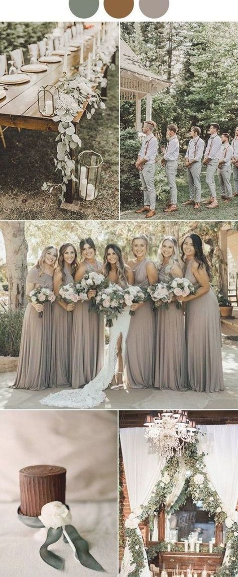 sage green and bronze vintage wedding color ideas #emmalovesweddings #weddingideas2019 Wedding Ideas Decoration, Vintage Wedding Colors, Wedding Color Ideas, Mother Wedding, Vintage Wedding Theme, Sage Green Wedding, Wedding Theme Colors, Fall Wedding Colors, Wedding Color