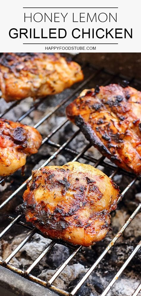 Recipe Chicken Thighs, Honey Grilled Chicken, Grill Seasoning, Homemade Grill, Best Grilled Chicken Recipe, Grilled Chicken Recipe, Easy Grilled Chicken, Grilled Chicken Thighs, Lemon Chicken Recipe