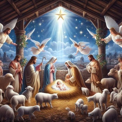 Nativity Scene Pictures, Jesus Christ Illustration, Christmas Christ, Jesus Mary And Joseph, Heaven Art, Jesus And Mary Pictures, Jesus Photo, Pictures Of Jesus Christ, Merry Christmas Wishes